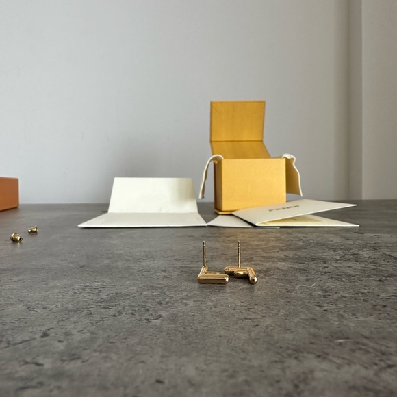 Fendi FF Gold Tone Earrings - Picture 9 of 11